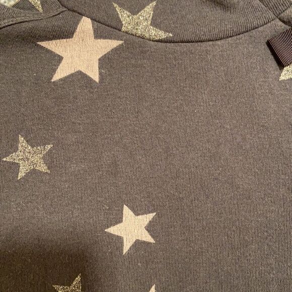 Crew Cuts sweater size 2 gray with stars bows cotton winter spring - Picture 2 of 8